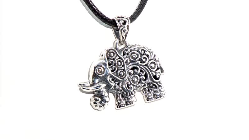 Bali Legacy Sterling Silver Elephant Pendant without Chain 9.20 Grams