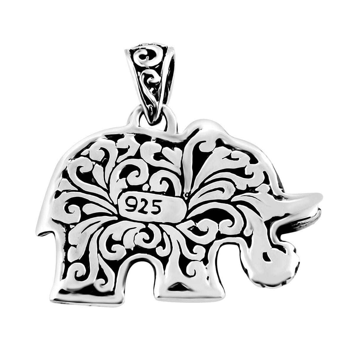 Bali Legacy Sterling Silver Elephant Pendant without Chain 9.20 Grams image number 4