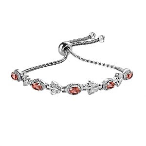 Mozambique Garnet 2.40 ctw Bracelet in Stainless Steel (10.50 In)