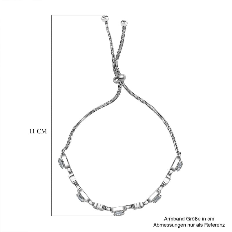 Sky Blue Topaz 2.40 ctw Bracelet in Stainless Steel (10.50 In)