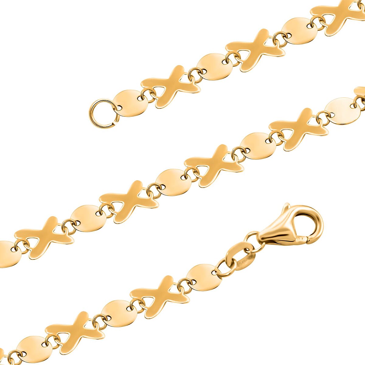 Italian Kiss & Hug Elements Necklace in 10K Yellow Gold 3.17 Grams 20 Inches image number 2