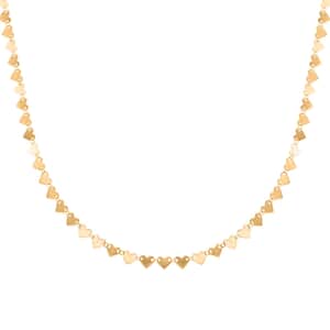 Italian Heart Elements Necklace in 10K Yellow Gold 2.75 Grams 20 Inches