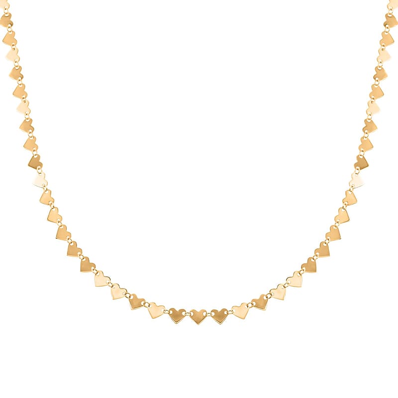 Italian Heart Elements Necklace in 10K Yellow Gold 2.75 Grams 20 Inches