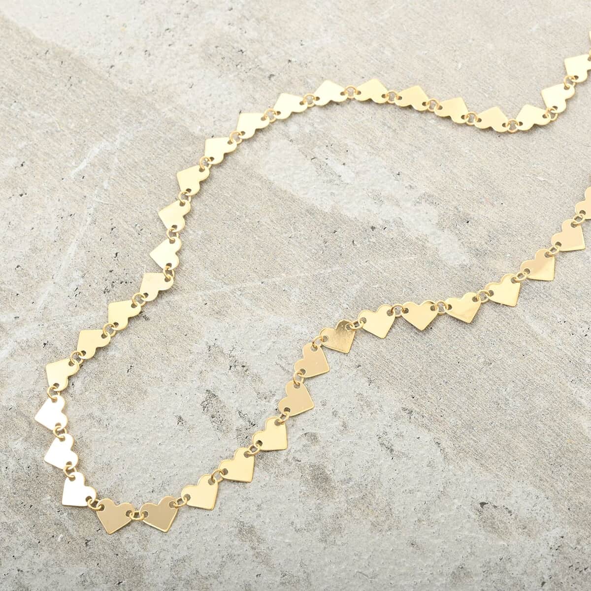 Italian Heart Elements Necklace in 10K Yellow Gold 2.75 Grams 20 Inches image number 1