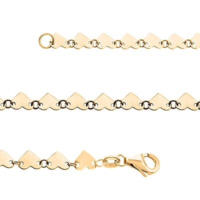 Italian Heart Elements Necklace in 10K Yellow Gold 2.75 Grams 20 Inches