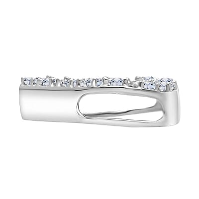 Luxuriant Lab Grown Diamond SI Heart Pendant without Chain in Platinum Over Sterling Silver 0.60 ctw