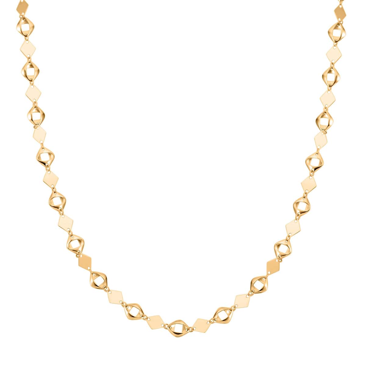 Coriandoli Oro Italian 10K Yellow Gold Diamond-Cut and Marquise Elements Necklace 18 Inches 3.10 Grams image number 0