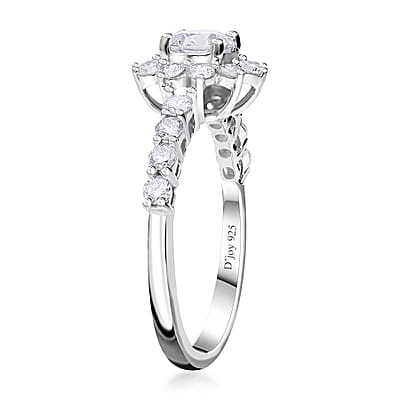 Luxuriant Lab Grown Diamond VS Ring in Platinum Over Sterling Silver (Size 6.0) 1.50 ctw