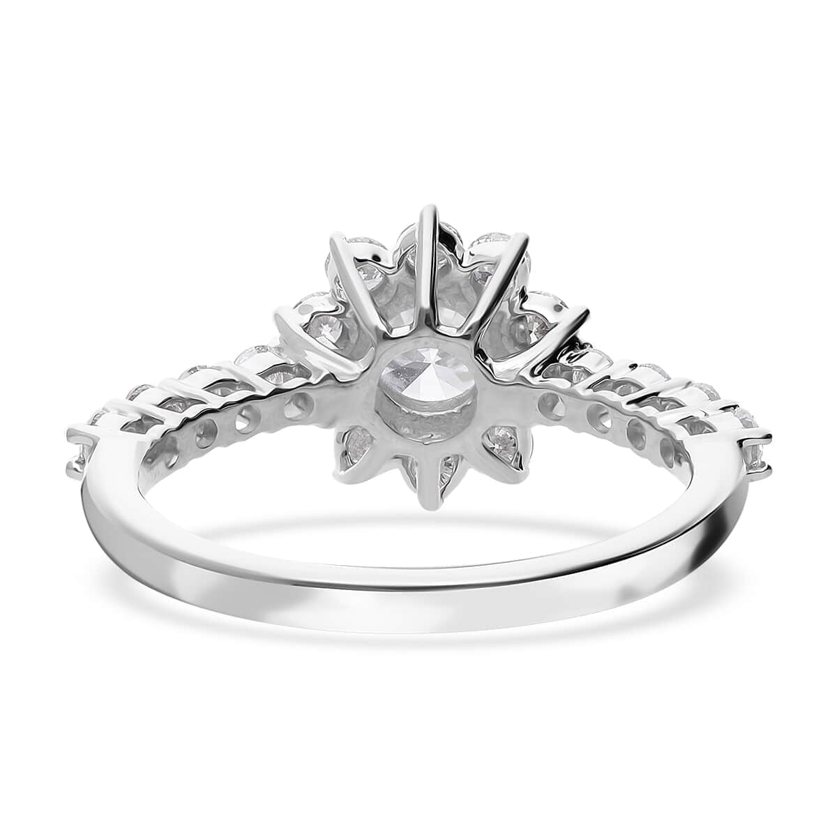 Luxuriant Lab Grown Diamond VS Ring in Platinum Over Sterling Silver (Size 8.0) 1.50 ctw image number 4