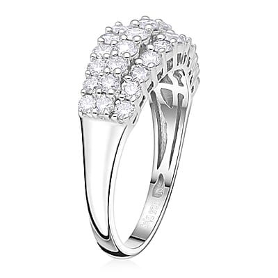Luxuriant Lab Grown Diamond G-H SI Ring in Platinum Over Sterling Silver (Size 10.0) 1.50 ctw