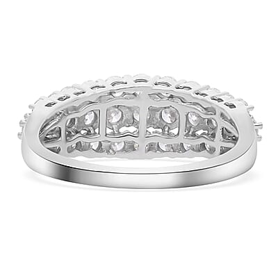 Luxuriant Lab Grown Diamond G-H SI Ring in Platinum Over Sterling Silver (Size 10.0) 1.50 ctw