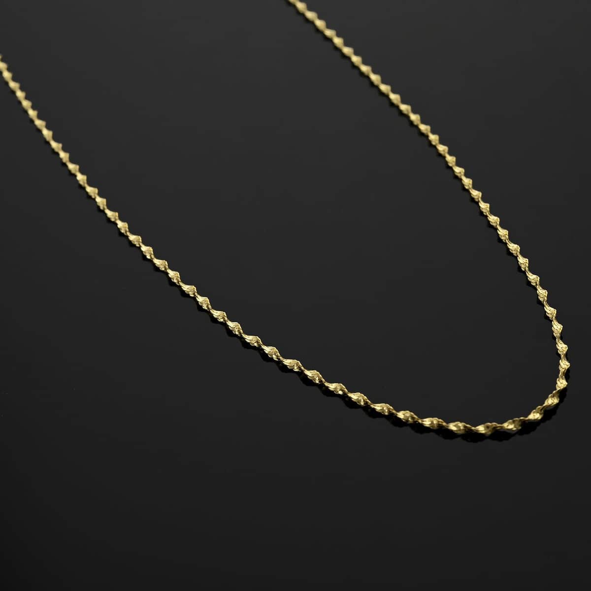 Italian Serpentina Necklace in 10K Yellow Gold 1.25 Grams 20 Inches image number 1