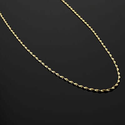 Italian Serpentina Necklace in 10K Yellow Gold 1.25 Grams 20 Inches