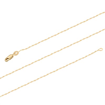 Italian Serpentina Necklace in 10K Yellow Gold 1.25 Grams 20 Inches