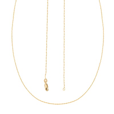 Italian Serpentina Necklace in 10K Yellow Gold 1.25 Grams 20 Inches