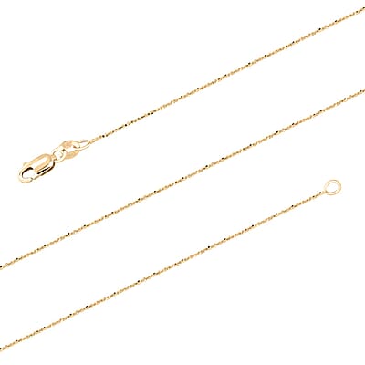 Italian Margherita Chain Necklace in 10K Yellow Gold 1.23 Grams 20 Inches