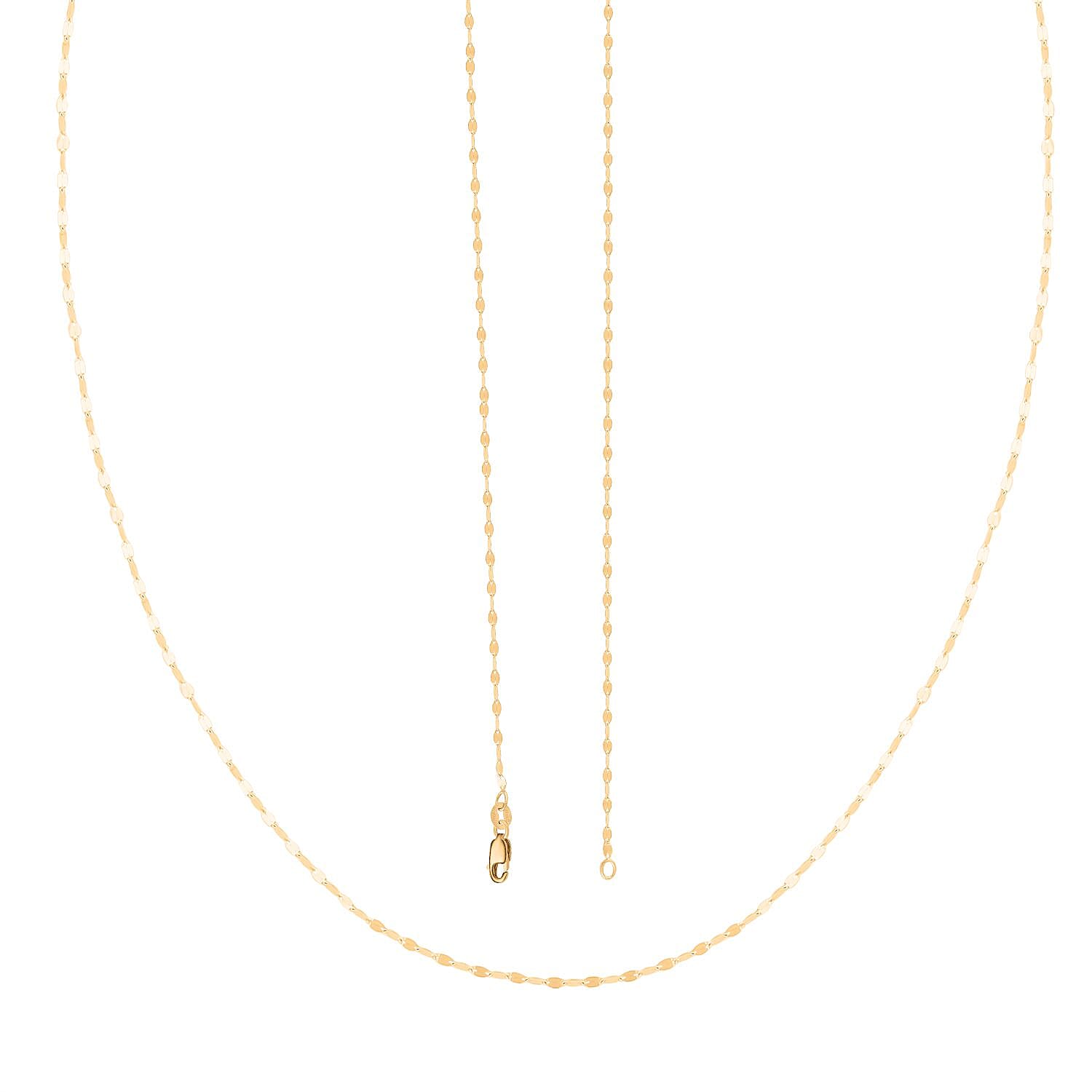Buy Italian 10K Yellow Gold Mirror Chain 20 Inches 0.80 Grams at
