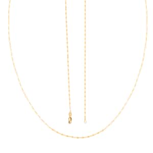 Italian 10K Yellow Gold Mirror Pendant Chain 20 Inches 0.80 Grams