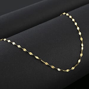 Italian 10K Yellow Gold Mirror Chain 20 Inches 0.80 Grams