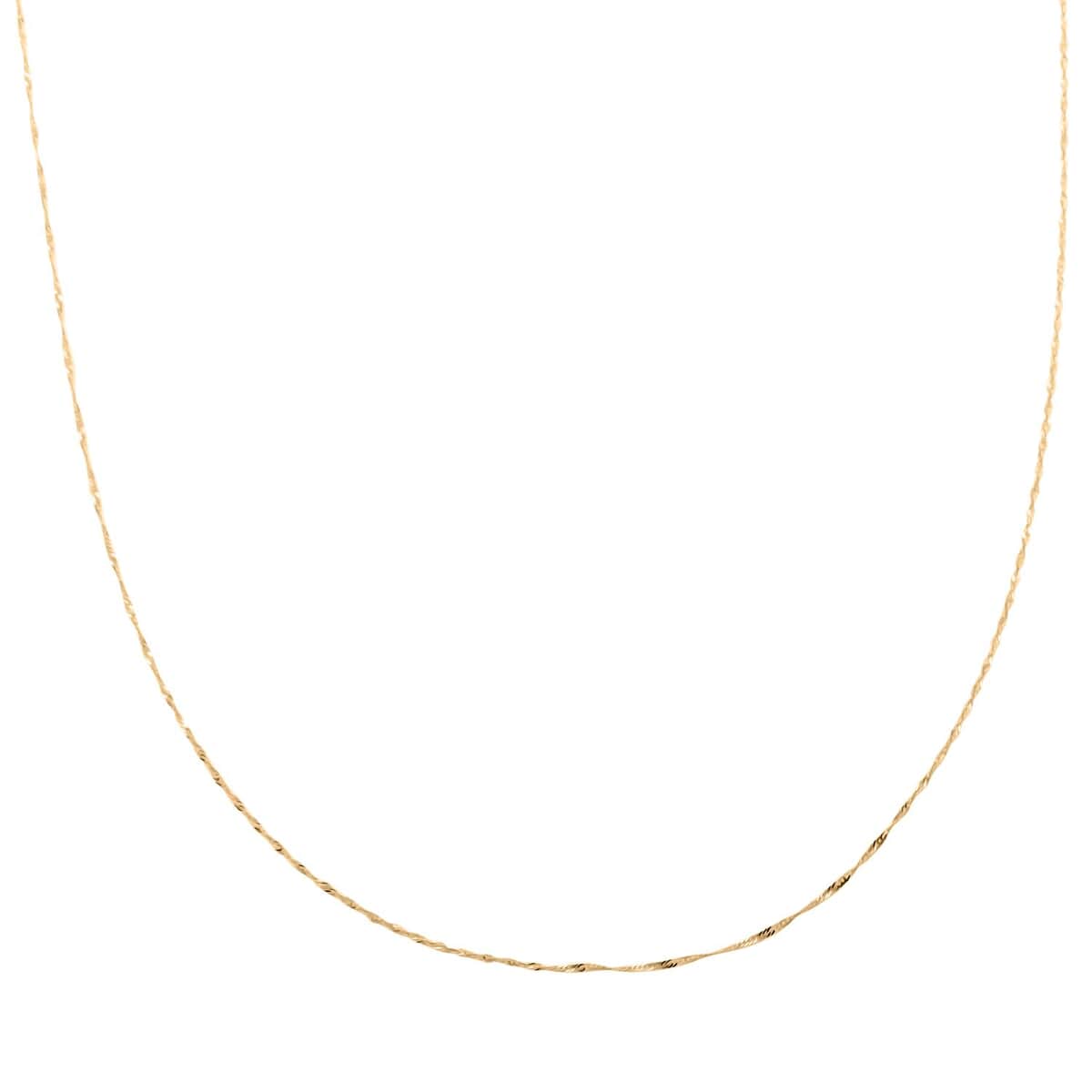 Italian 10K Yellow Gold Singapore Baby Chain Necklace 20 Inches 0.80 Grams image number 0