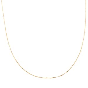 Italian 10K Yellow Gold Singapore Baby Chain Necklace 20 Inches 0.80 Grams