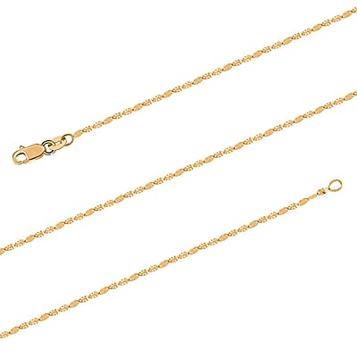 Italian Diamond-Cut Sunburst Chain in 10K Yellow Gold 0.90 Grams 20 Inches