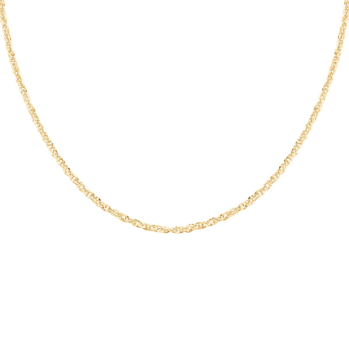 Italian Double Singapore Necklace in 10K Yellow Gold 1.82 Grams 20 Inches image number 0