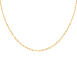 Italian Double Singapore Necklace in 10K Yellow Gold 1.82 Grams 20 Inches