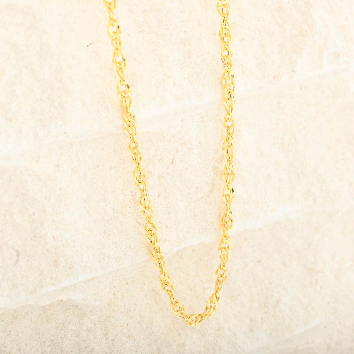 Italian Double Singapore Necklace in 10K Yellow Gold 1.82 Grams 20 Inches image number 1