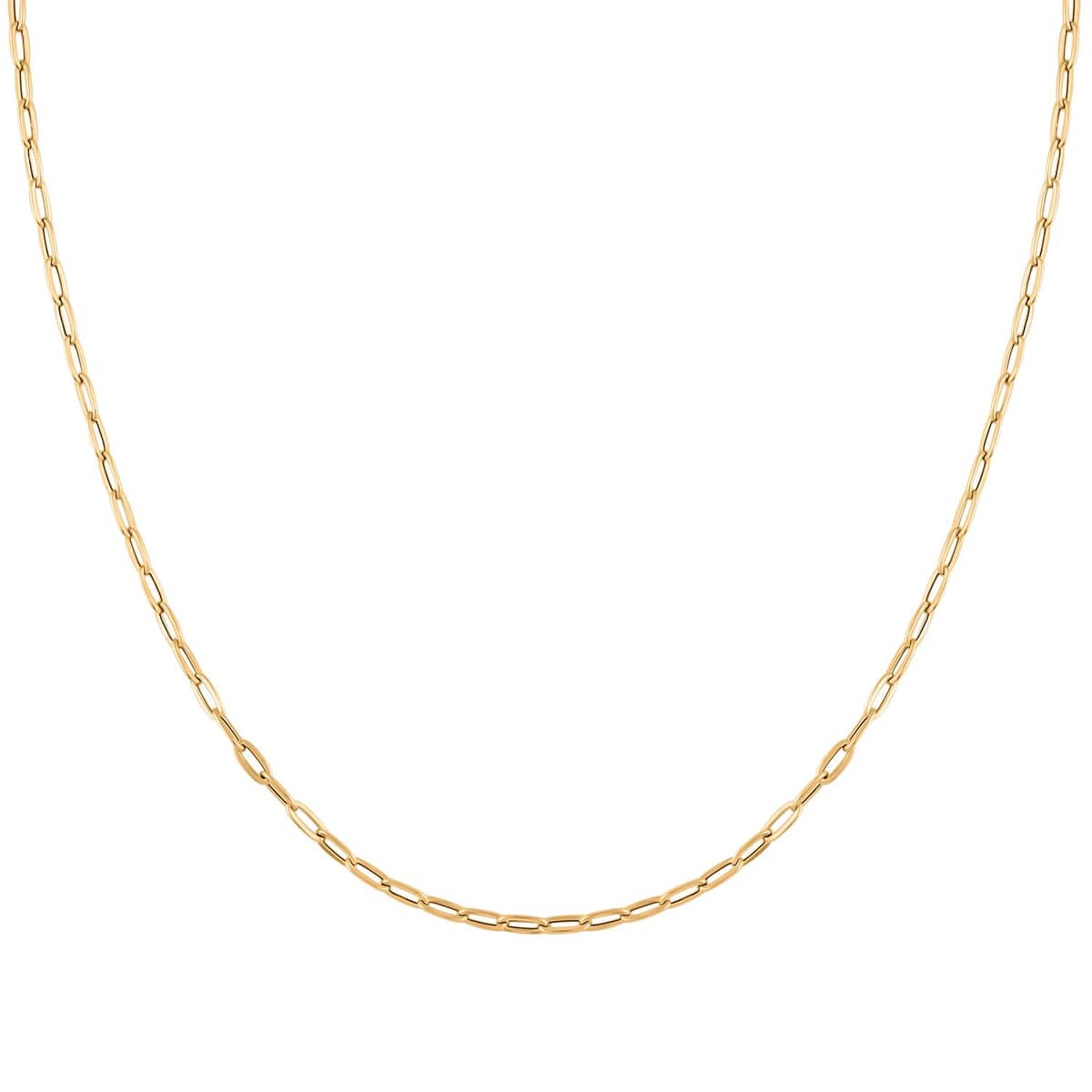 Italian Paperclip Link Necklace in 10K Yellow Gold 1.96 Grams 20 Inches image number 0