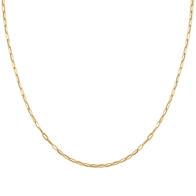 Italian Paperclip Link Necklace in 10K Yellow Gold 2.70 Grams 20 Inches