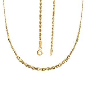 Italian Graduated Rope Radiance Necklace in 10K Yellow Gold 3.75 Grams 20 Inches