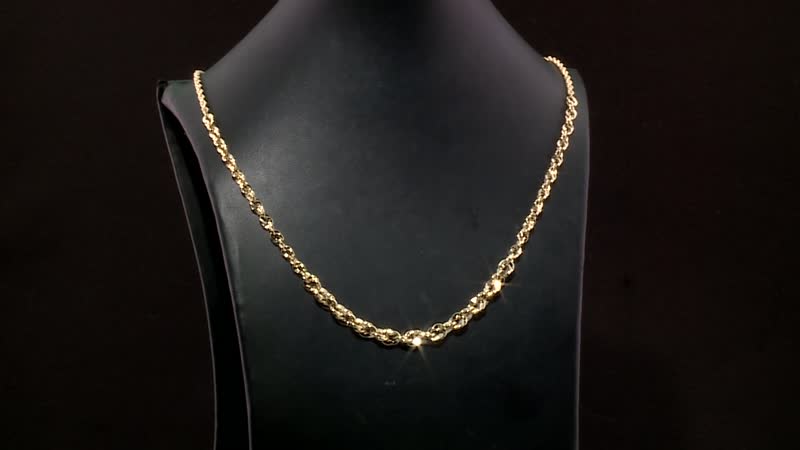 Italian Graduated Rope Radiance Necklace in 10K Yellow Gold 3.75 Grams 20 Inches