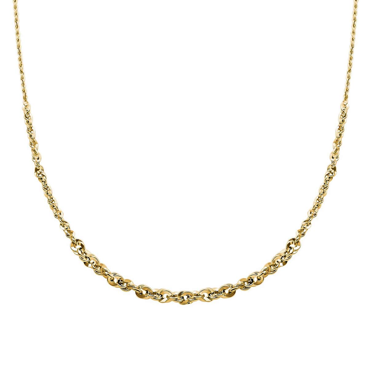 Italian Graduated Rope Radiance Necklace in 10K Yellow Gold 3.75 Grams 20 Inches image number 3