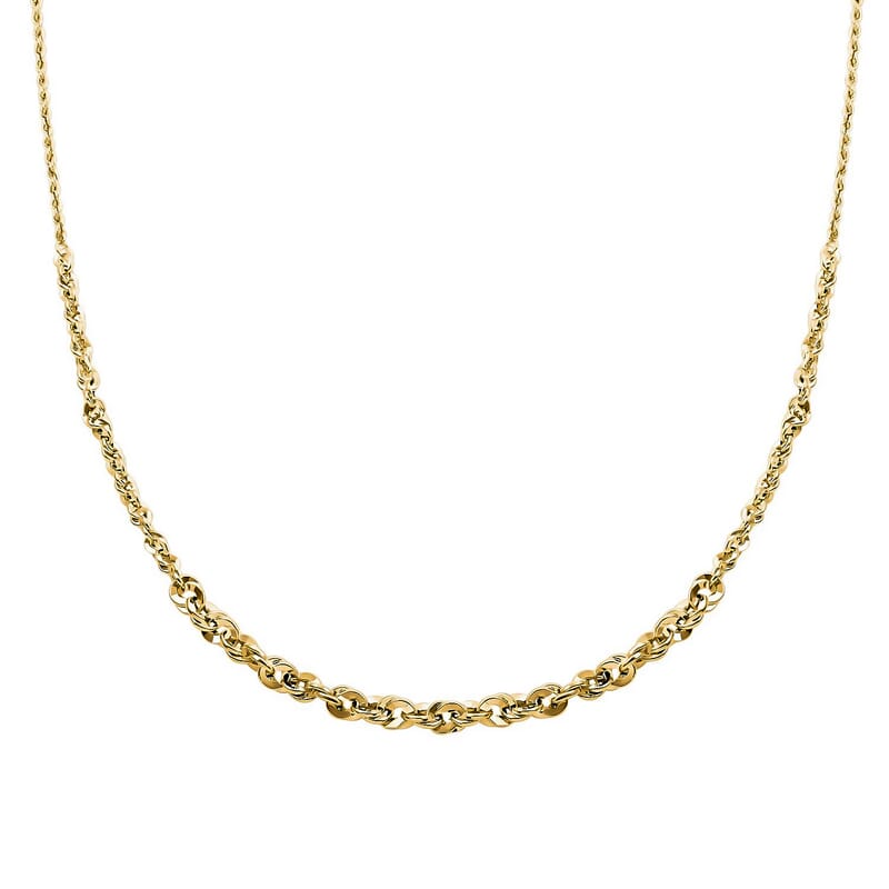 Italian Graduated Rope Radiance Necklace in 10K Yellow Gold 3.75 Grams 20 Inches