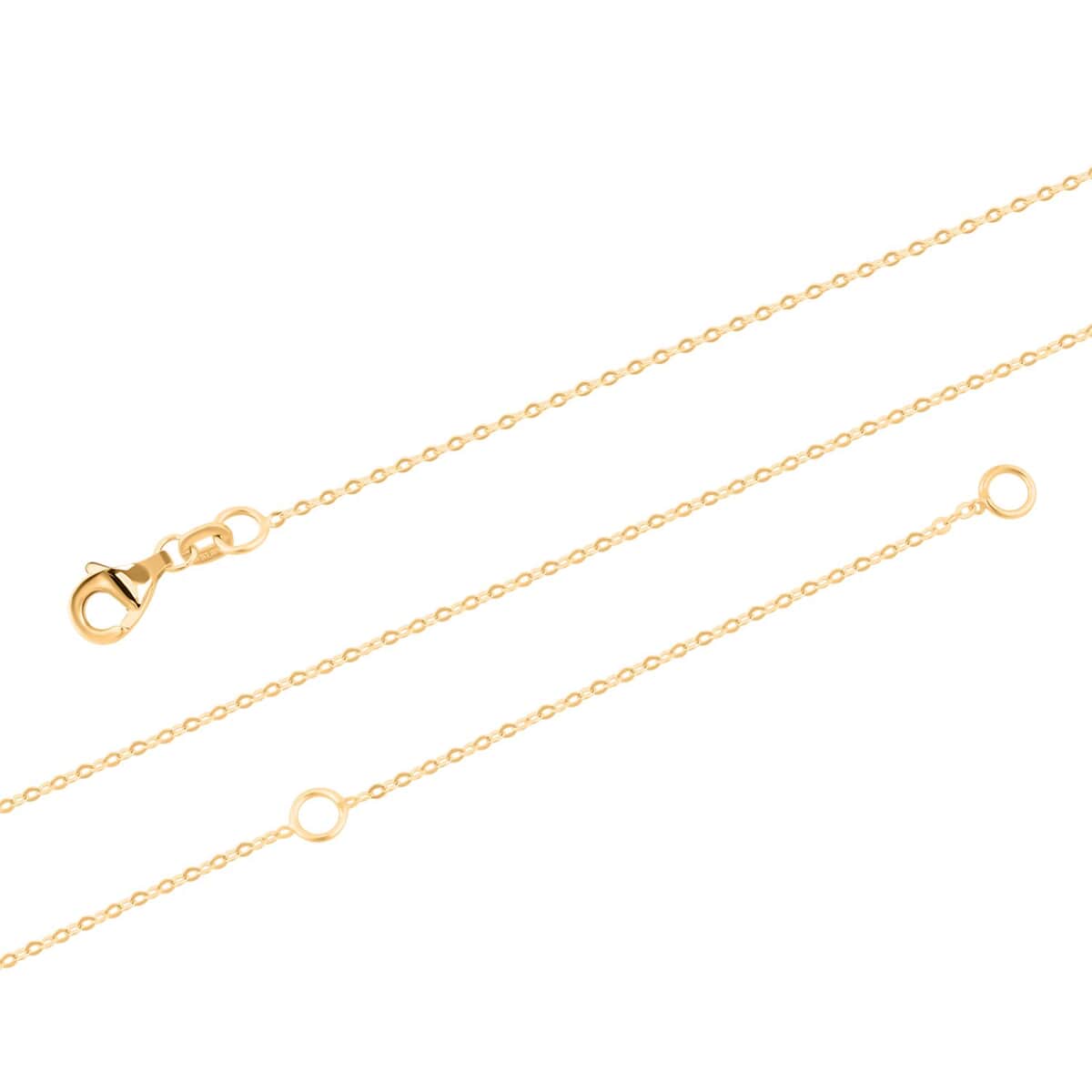 Italian Initials A Necklace in 10K Yellow Gold 1.50 Grams 18-20 Inches image number 3