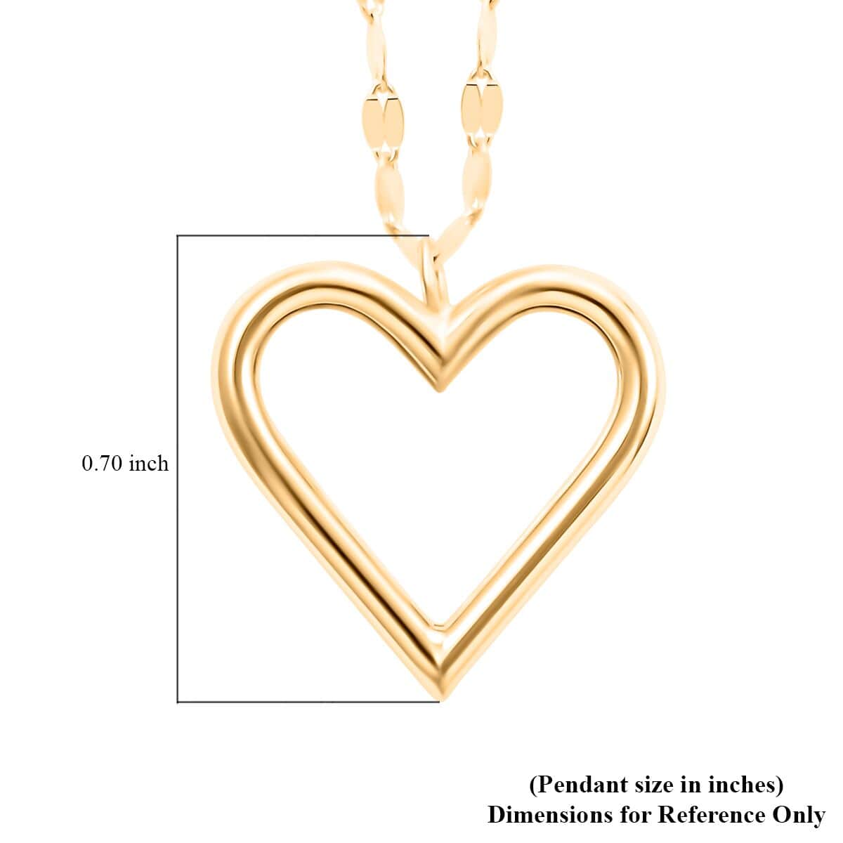 Italian Heart Pendant Necklace in 10K Yellow Gold 1.28 Grams 18-20 Inches image number 4