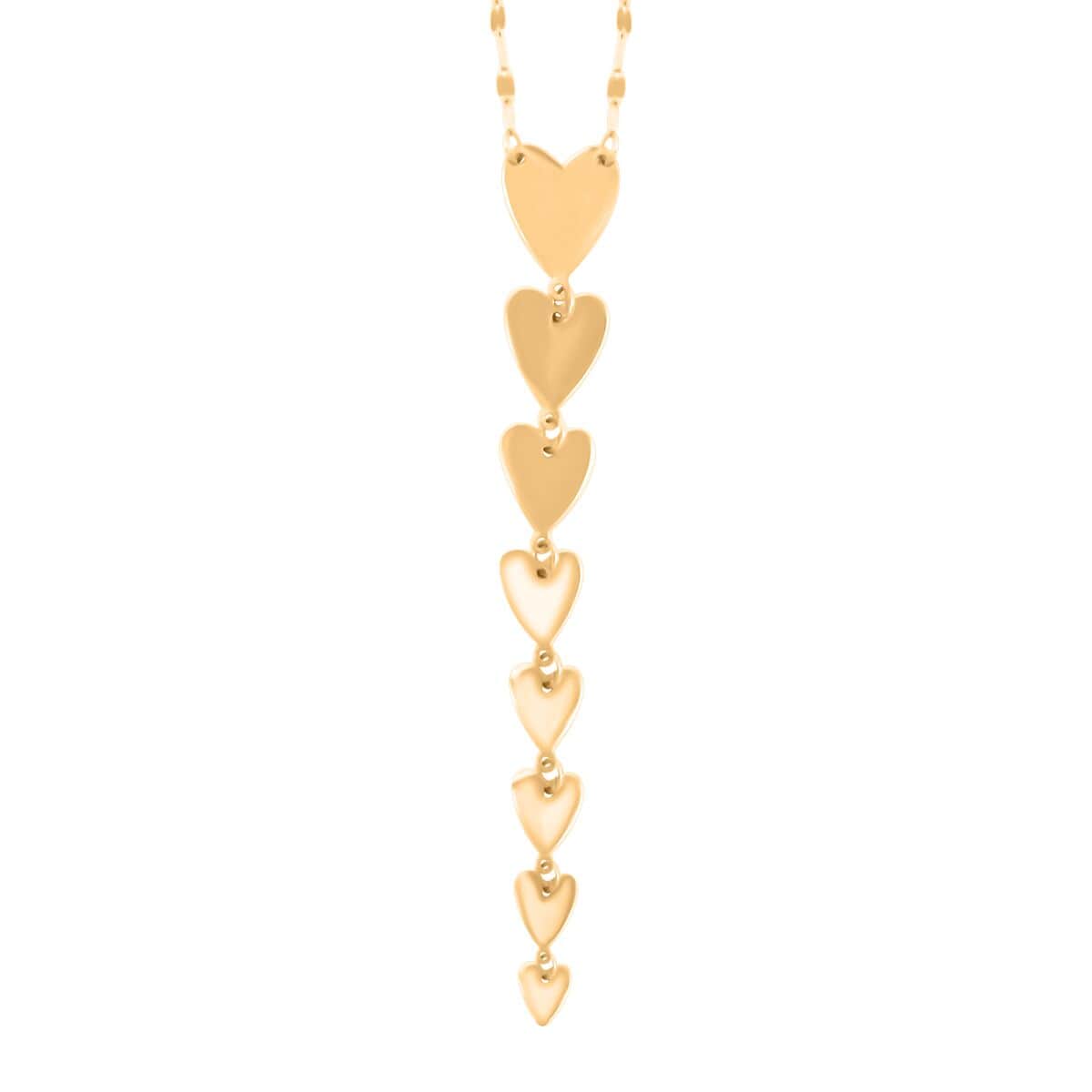 Cuore Scalare Italian 10K Yellow Gold Graduated Necklace 18-20 Inches 1.90 Grams image number 0
