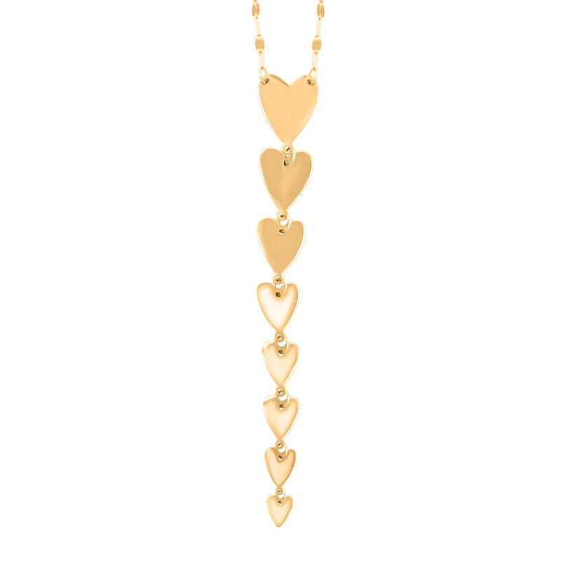 Cuore Scalare Italian 10K Yellow Gold Graduated Necklace 18-20 Inches 1.90 Grams