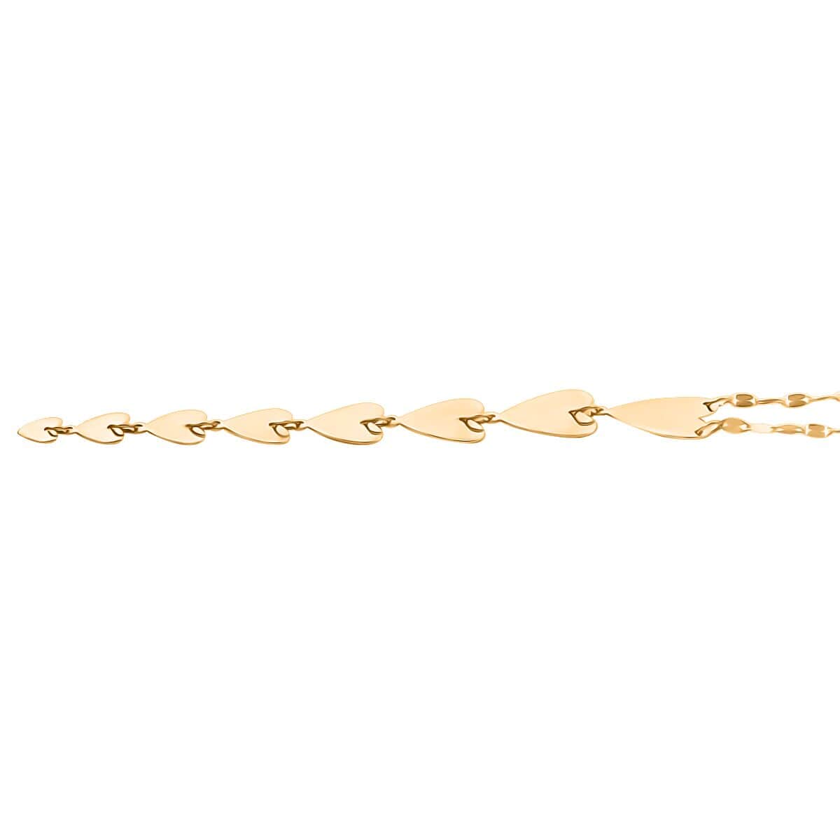 Cuore Scalare Italian 10K Yellow Gold Graduated Necklace 18-20 Inches 1.90 Grams image number 2