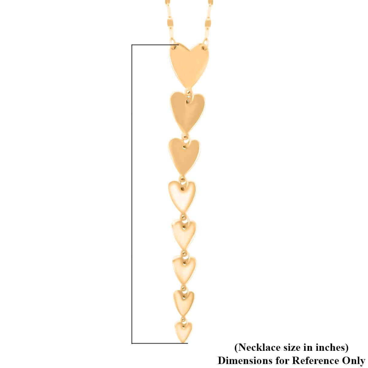 Cuore Scalare Italian 10K Yellow Gold Graduated Necklace 18-20 Inches 1.90 Grams image number 4