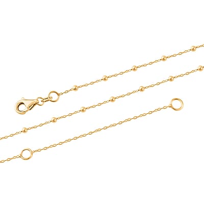 Italian 10K Yellow Gold Evil Eye Beaded Necklace 18-20 Inches 1.50 Grams