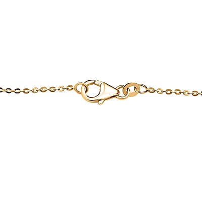 Lanterne Collection Italian 10K Yellow Gold Station Necklace 18-20 Inches 1.10 Grams