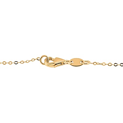 Italian 10K Yellow and White Gold Butterfly Station Necklace 18-20 Inches 2 Grams