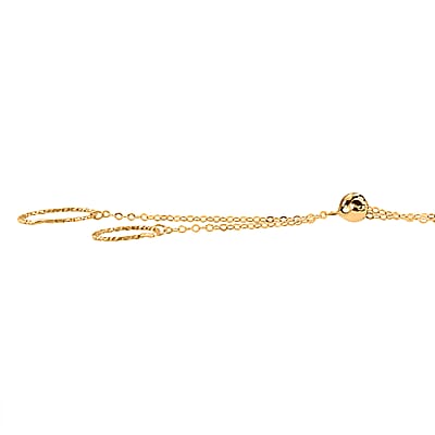 Italian 10K Yellow Gold Double Circle Pendant Necklace 18-20 Inches 0.80 Grams