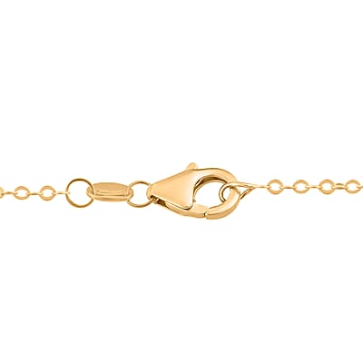 Italian 10K Yellow Gold Double Circle Pendant Necklace 18-20 Inches 0.80 Grams