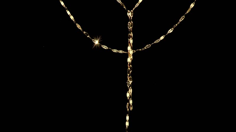 Italian Tassel Mirror Necklace in 10K Yellow Gold 1.80 Grams 20 Inches