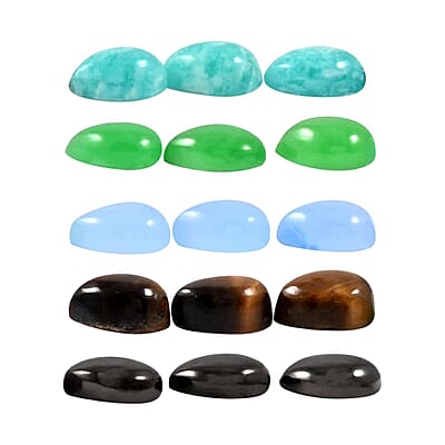 Multi Gemstone Set of 15 (Pear 7x5 mm) 10.71 ctw
