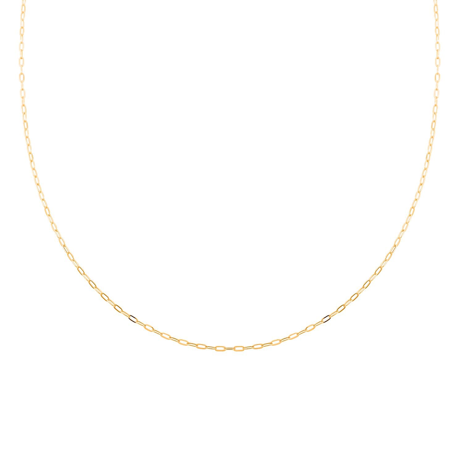 24K Yellow Gold Cable Link Chain Necklace 20 Inches 3 Grams