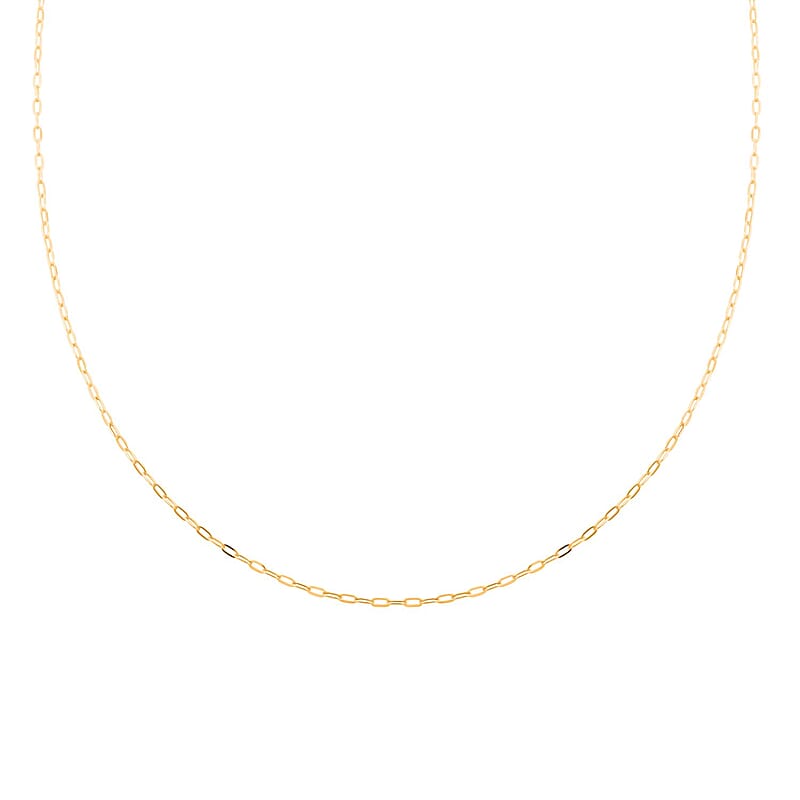 24K Yellow Gold Cable Link Chain Necklace 20 Inches 3 Grams